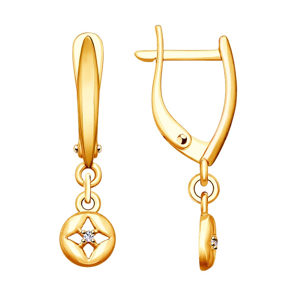 

Серьги из серебра с бриллиантом SOKOLOV 87020020, 87020020