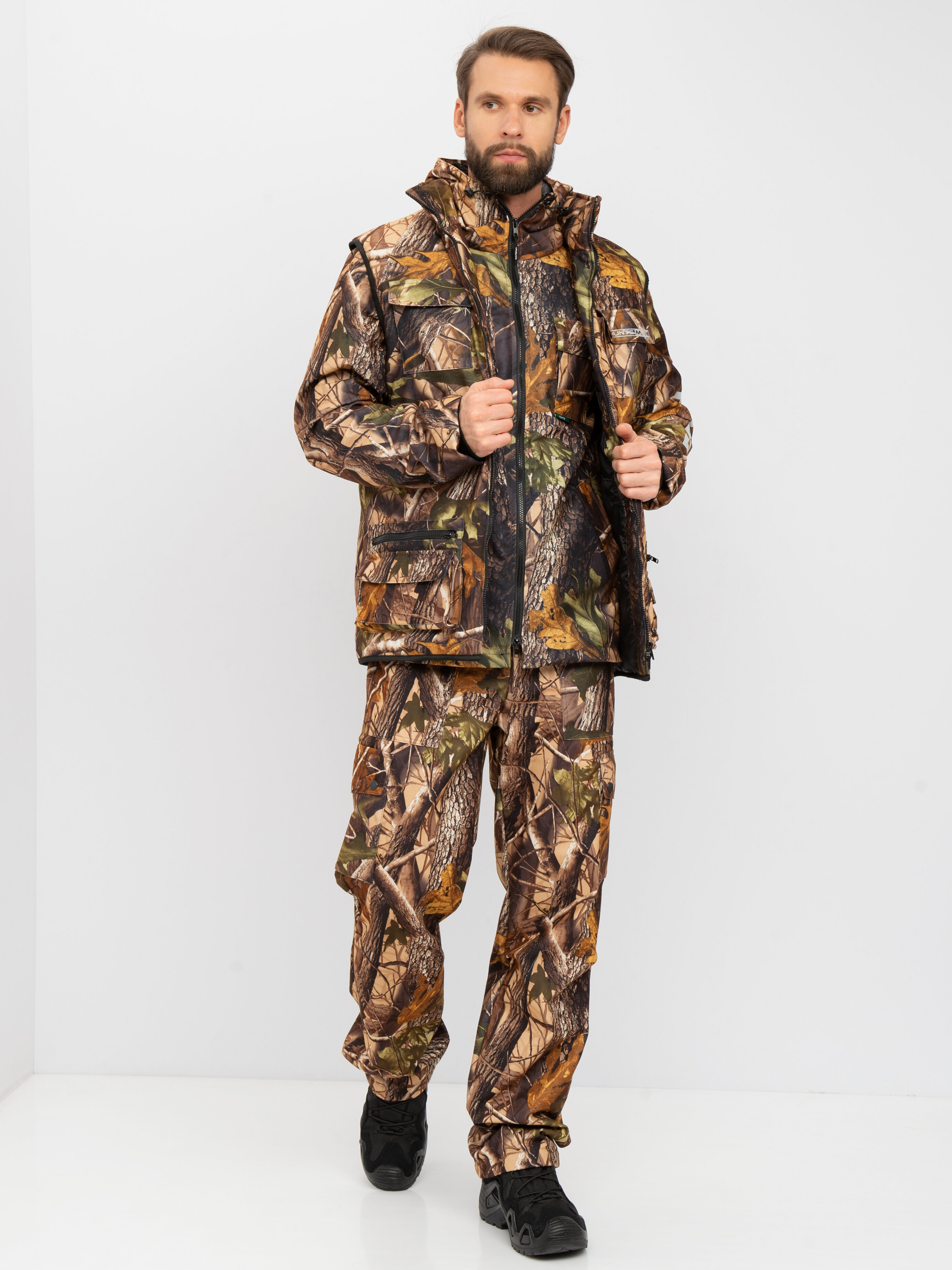 

Костюм демисезонный Huntsman Тайга-3 ткань Alova цвет Светлый Лес 44-46 170-176, Хаки;коричневый, Тайга-3
