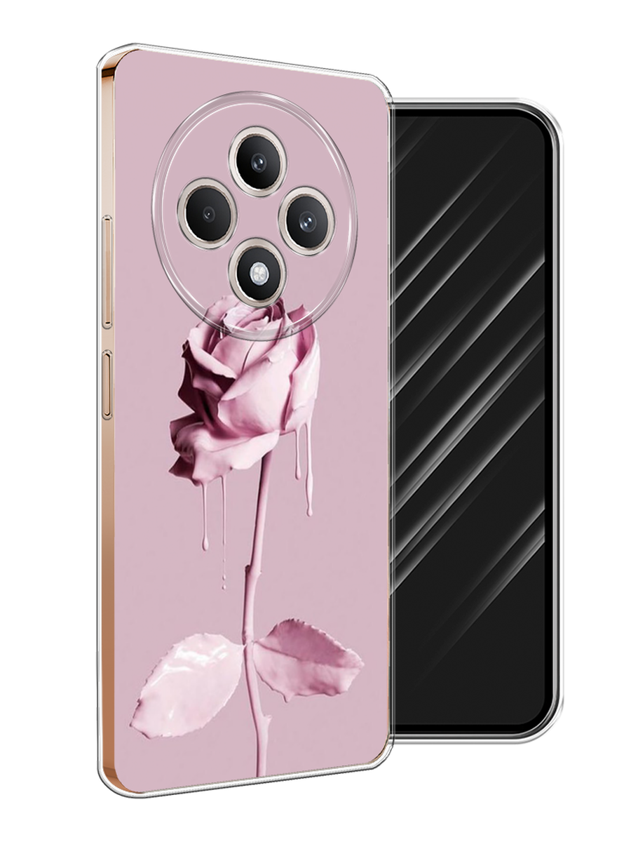 

Чехол Awog на Oppo Reno 12F "Роза в краске", Белый;розовый, 2517850-1