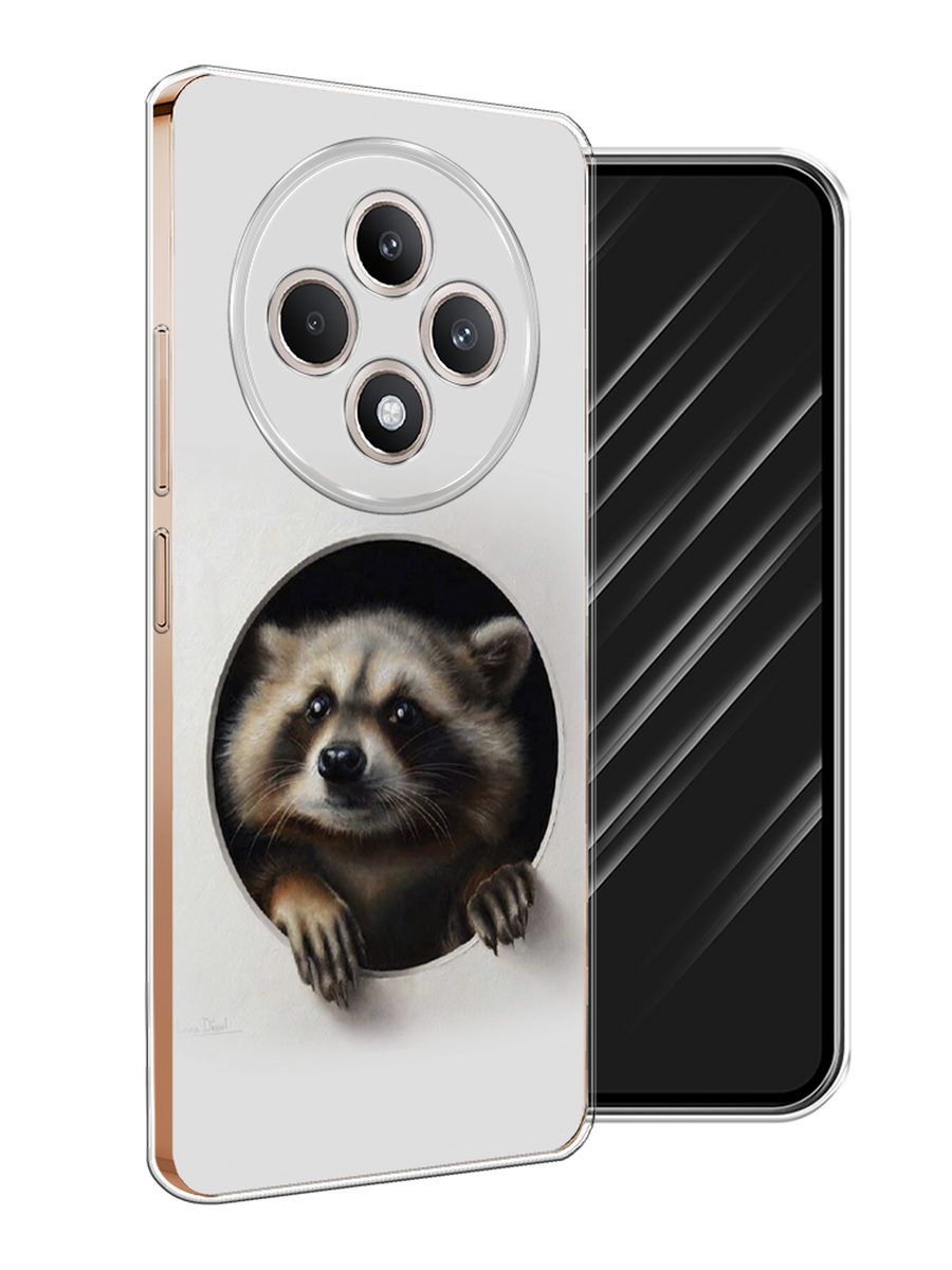 

Чехол Awog на Oppo Reno 12F "Любопытный енот", Коричневый;черный;белый, 2517850-1