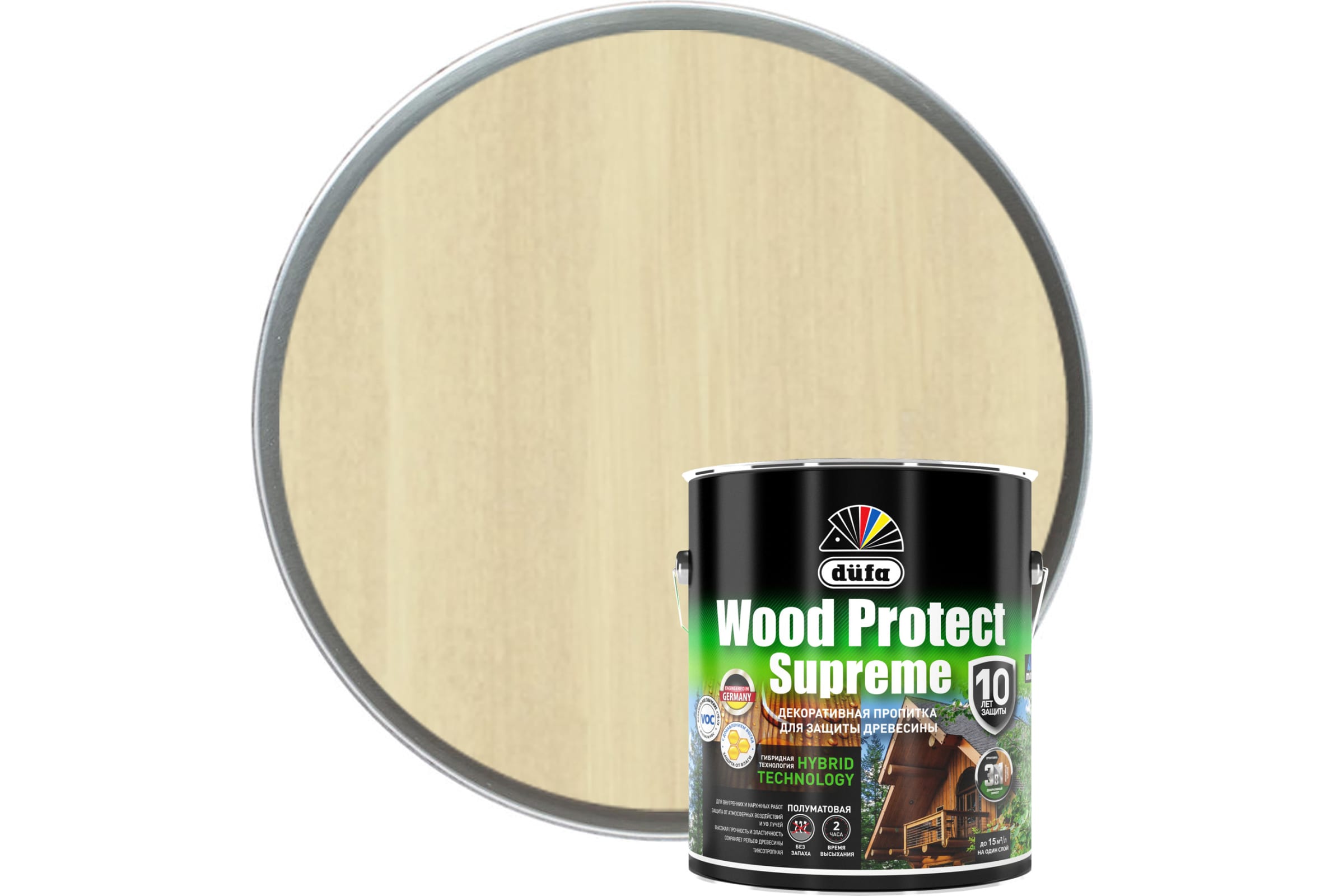 Dufa Пропитка WOOD PROTECT Supreme, бесцветная 2,5л МП00-008351