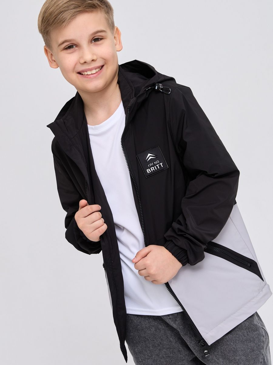 

Куртка Britt 631, серо-черный, 158, 631/Черно-серый/