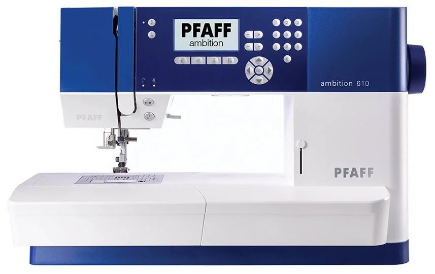 Швейная машина Pfaff Ambition 610 белый, синий швейная машина pfaff ambition 620 белый голубой