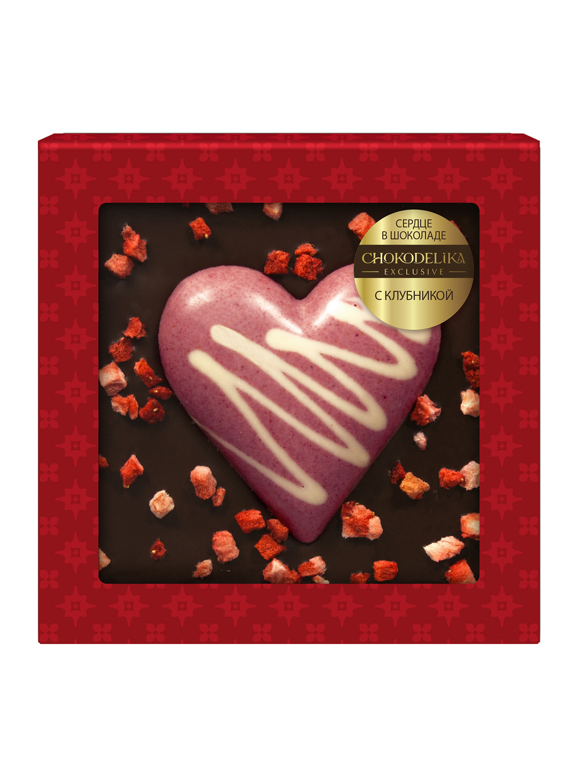 

Сердце в шоколаде Chokodelika "С клубникой", 90 г