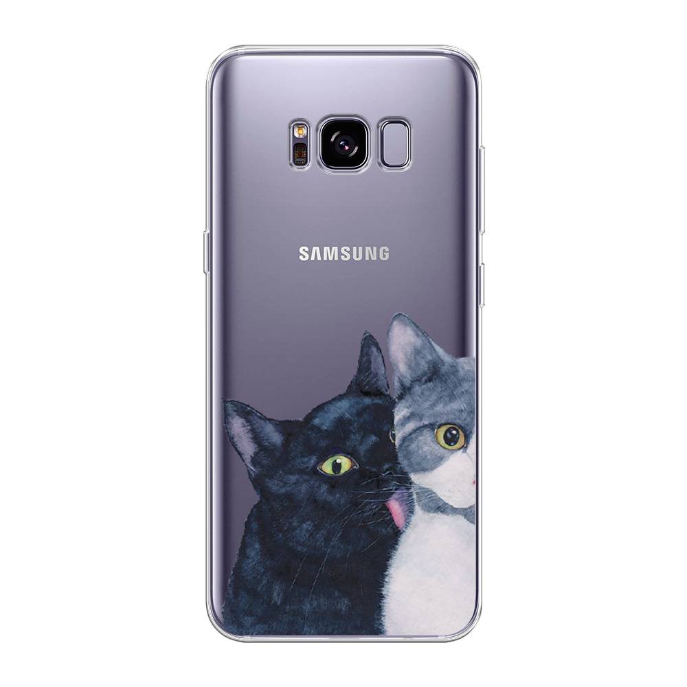 

Чехол Awog на Samsung Galaxy S8 + "Кошачья любовь", Синий, 24850-1