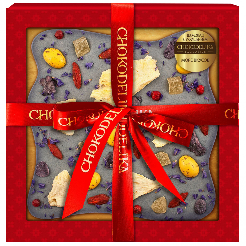 

Шоколад белый Chokodelika "Море вкусов", с украшением, 180 г