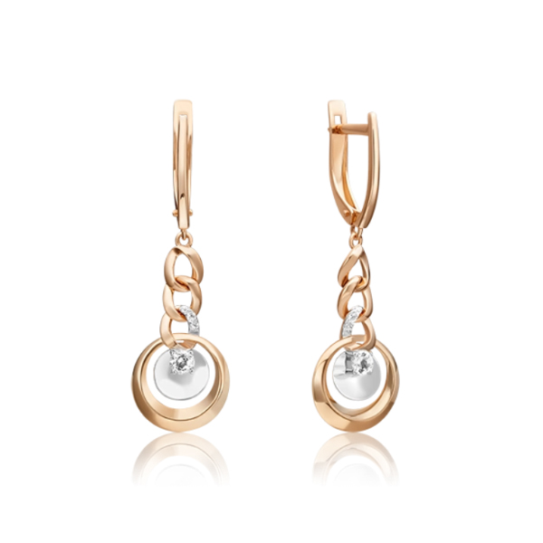 

Серьги из комбинированного золота с топазом PLATINA jewelry 02-4833-00-201-1111, 02-4833-00-201-1111