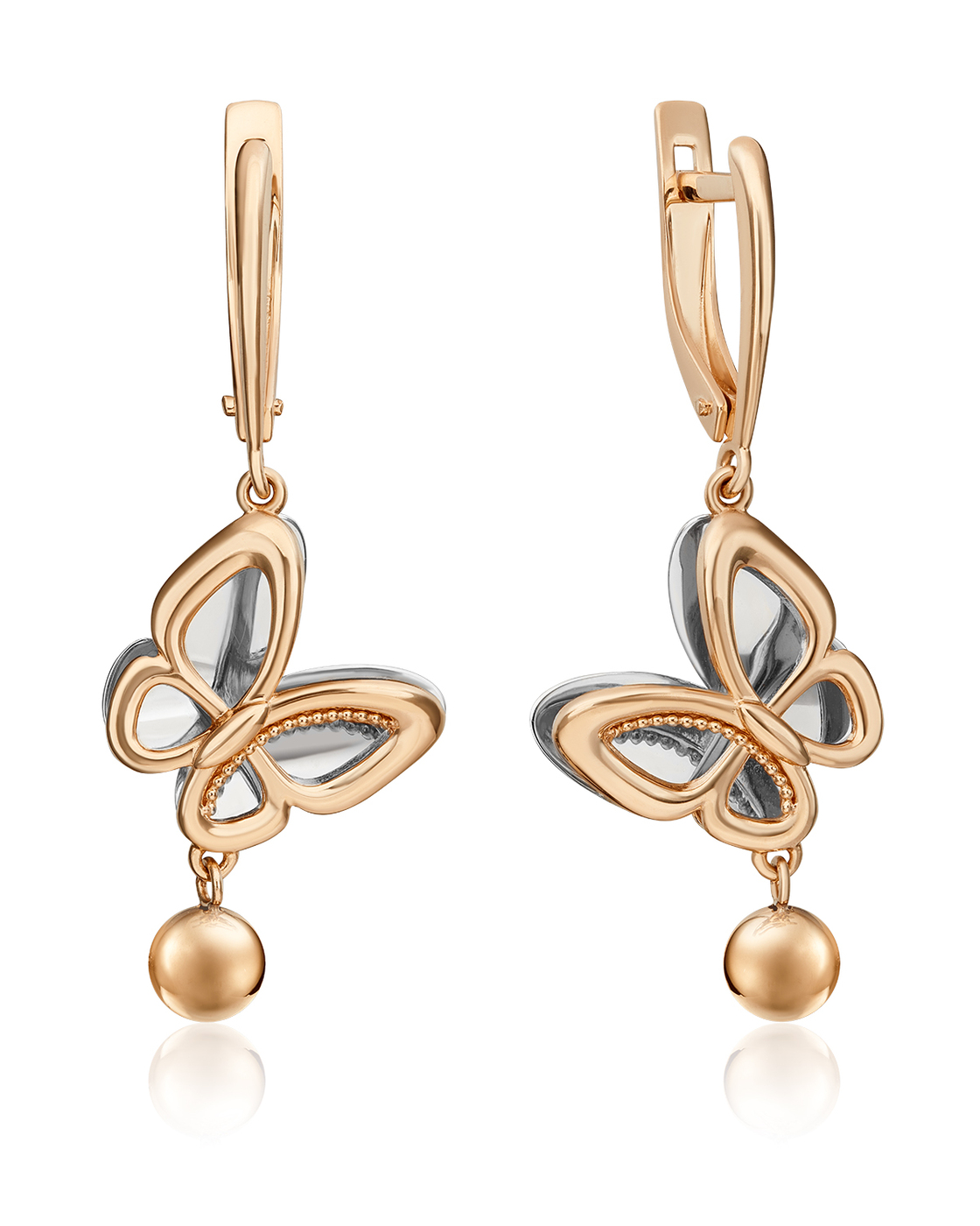 

Серьги из белого, желтого золота без вставки PLATINA jewelry 02-4825-00-000-1121, 02-4825-00-000-1121