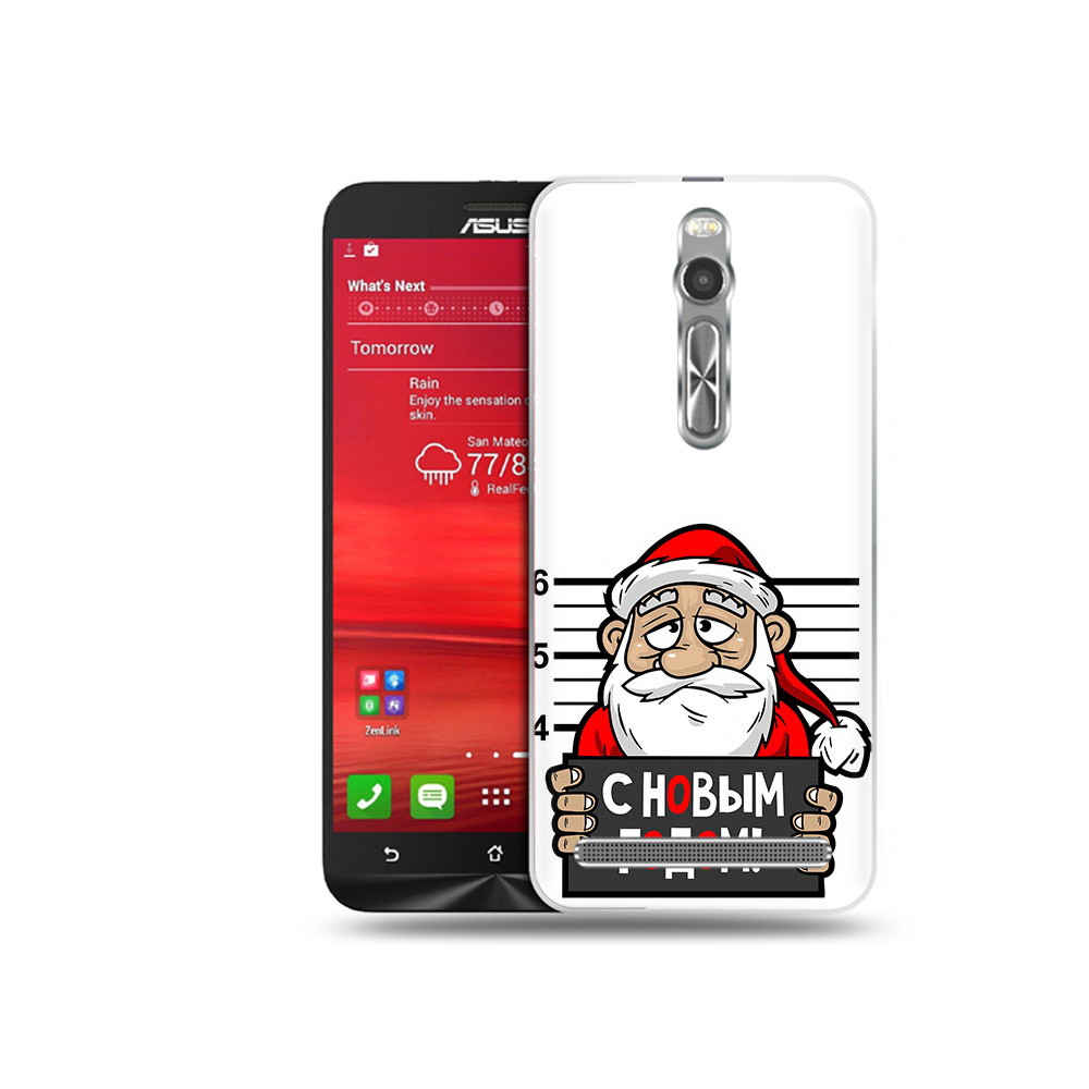 

Чехол MyPads Tocco для Asus Zenfone 2 (ZE550ML) ДМ с новым годом заключенный, Прозрачный, Tocco