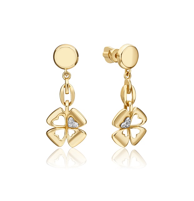 

Серьги из белого, желтого золота с бриллиантом PLATINA jewelry 02-4820-00-101-1121, 02-4820-00-101-1121