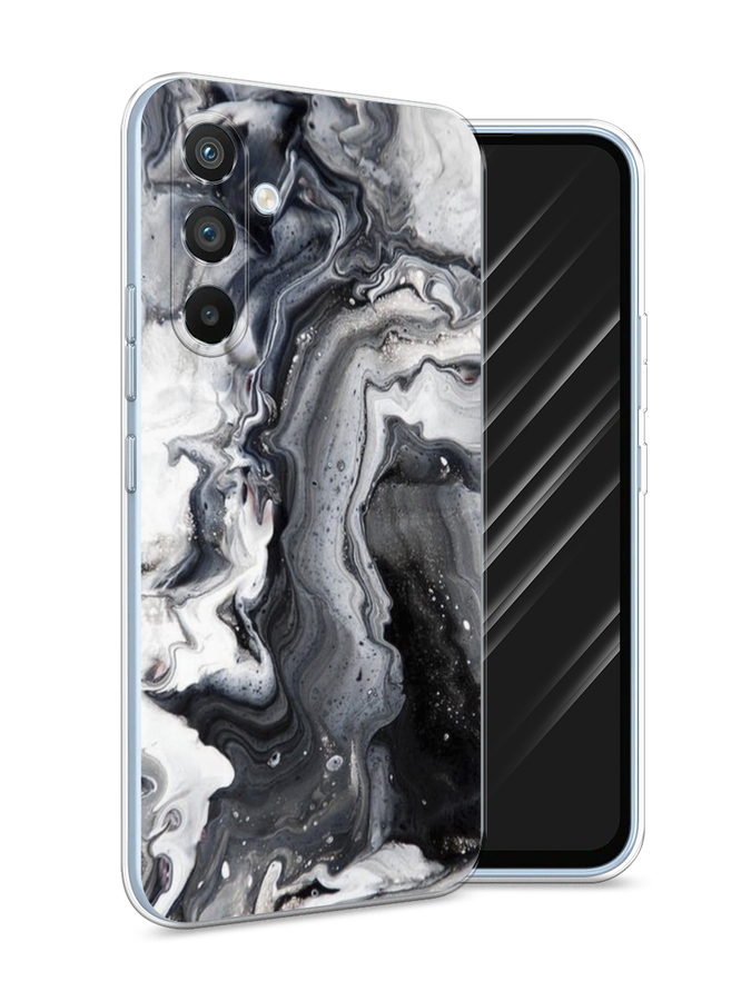 

Чехол Awog на Samsung Galaxy A54 "Бело-черные сложные полосы", Серый;серебристый;белый, 2107750-3