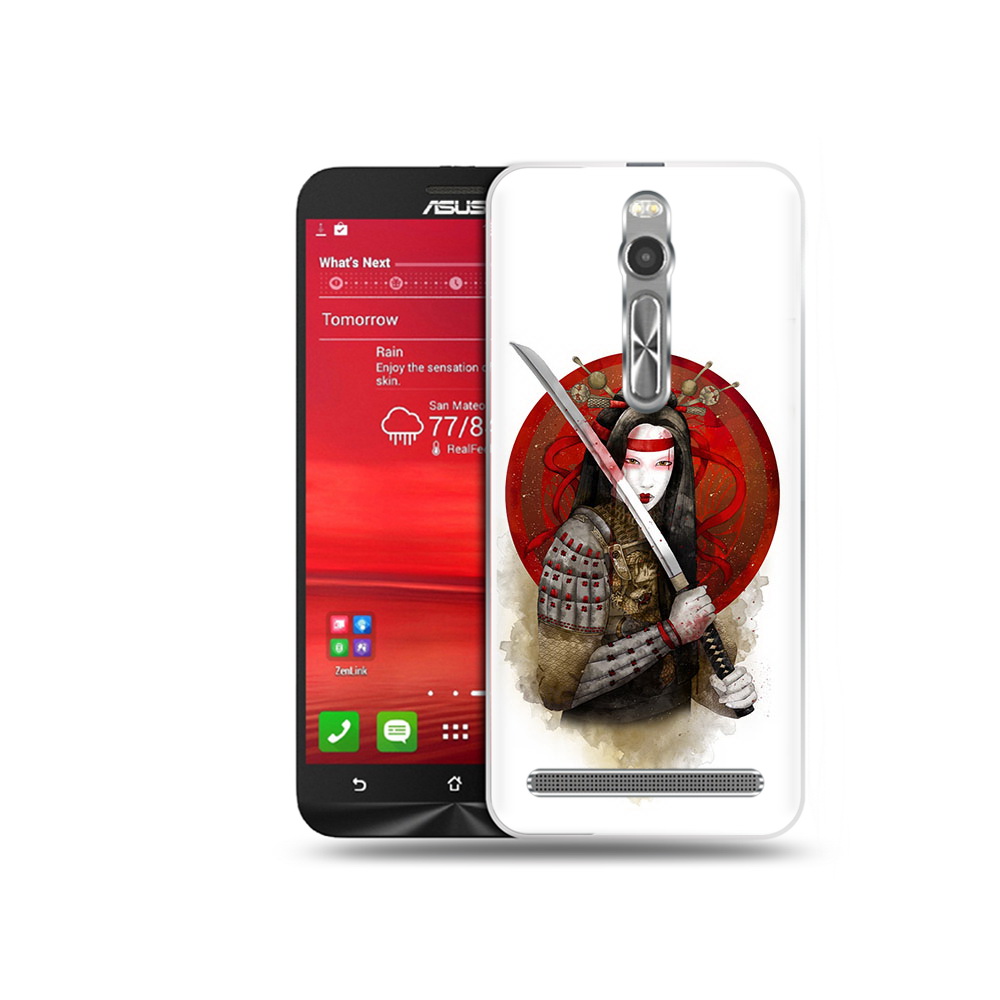 

Чехол MyPads Tocco для Asus Zenfone 2 (ZE550ML) рисованная девушка с катаной, Прозрачный, Tocco