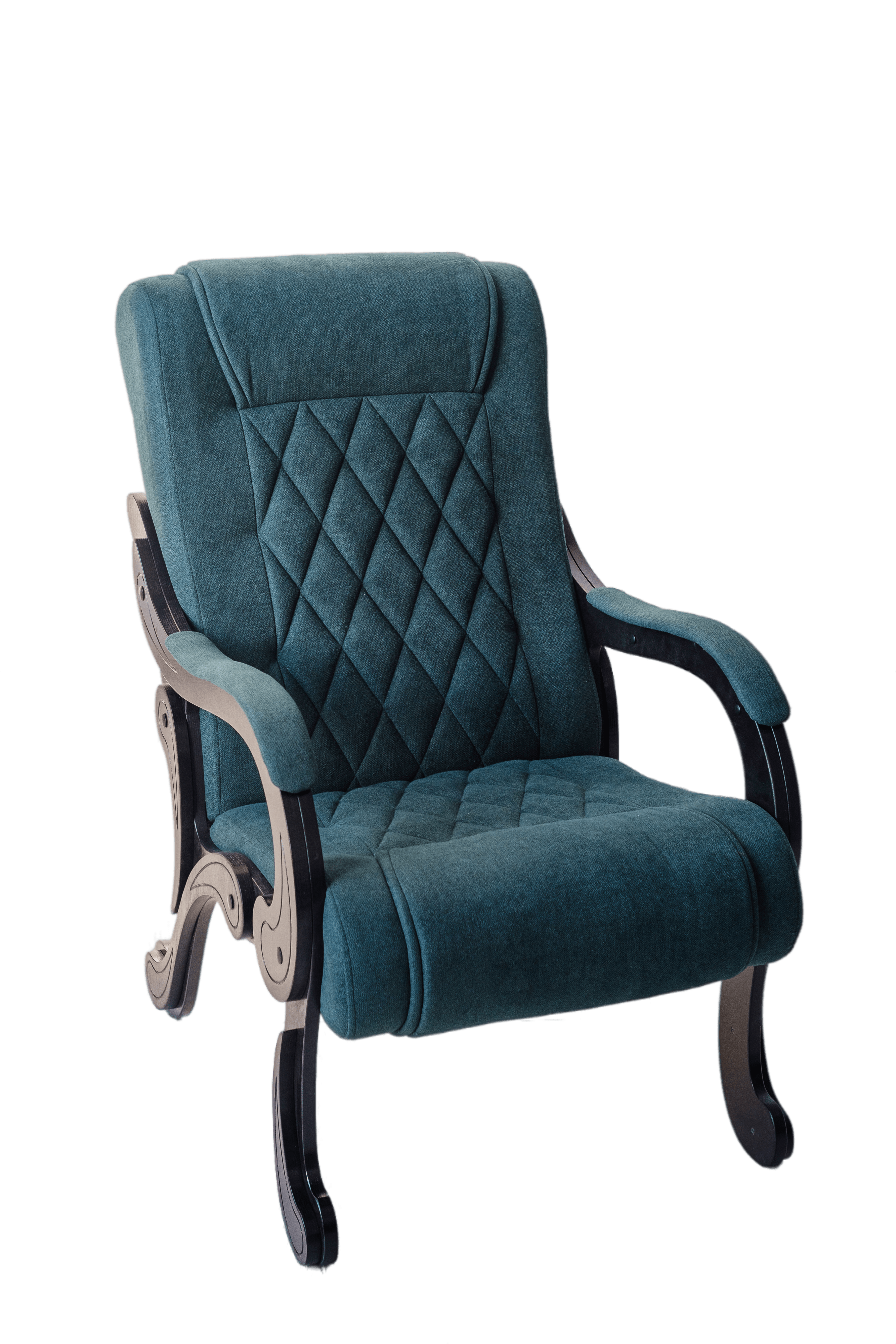 Кресло Фабрика мебели КВИНТА Веста, из велюр, зеленый