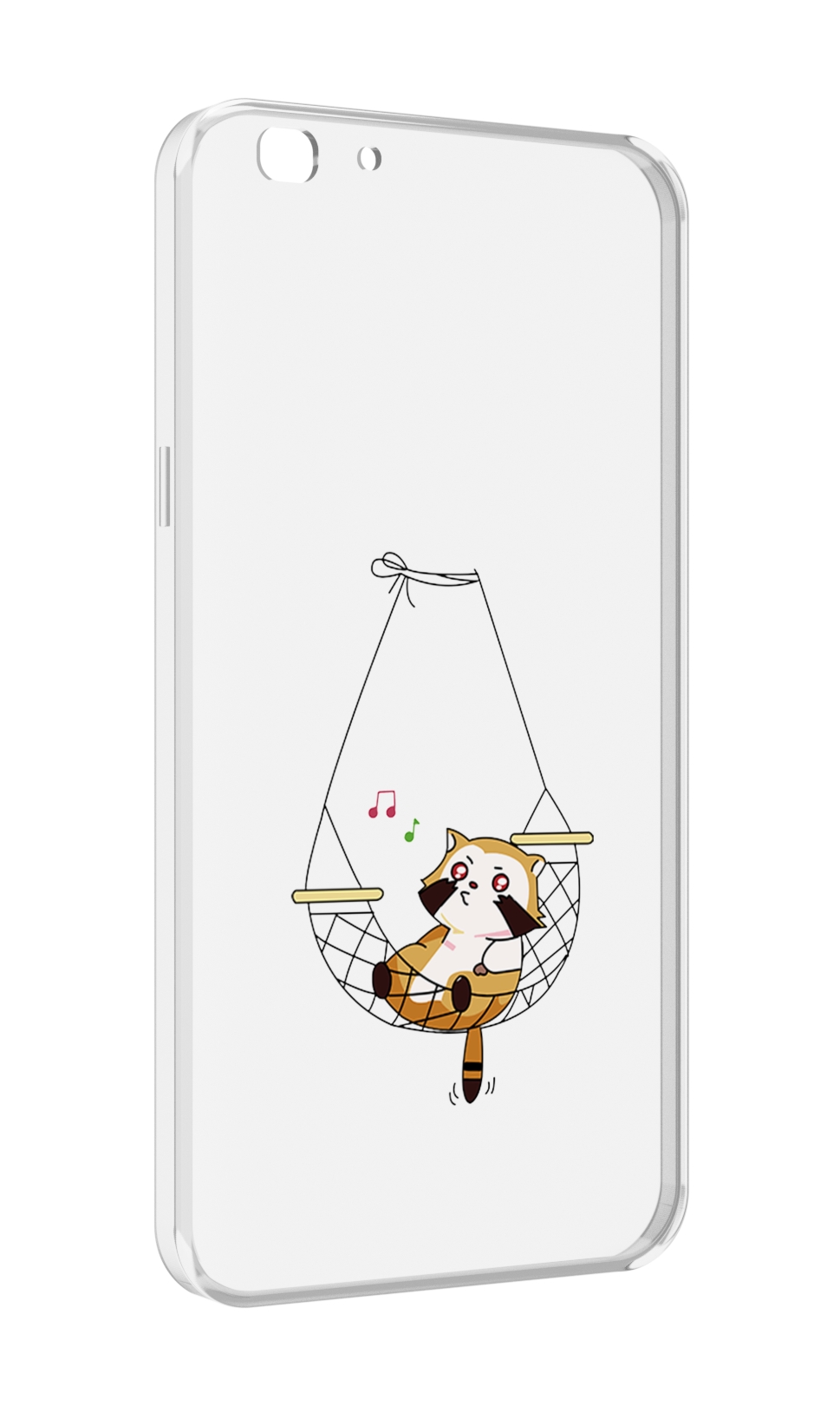 

Чехол MyPads енот-на-гамаке для Oppo A77/F3 (2017 год), Прозрачный, Tocco