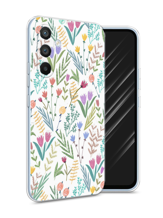 

Чехол Awog на Samsung Galaxy A54 "Полевые цветы рисунок", Белый;зеленый, 2107750-8