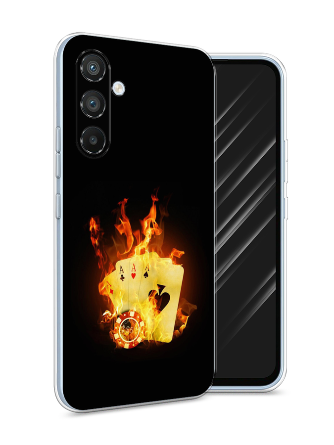 

Чехол Awog на Samsung Galaxy A54 "Горящие карты", Черный;оранжевый, 2107750-9