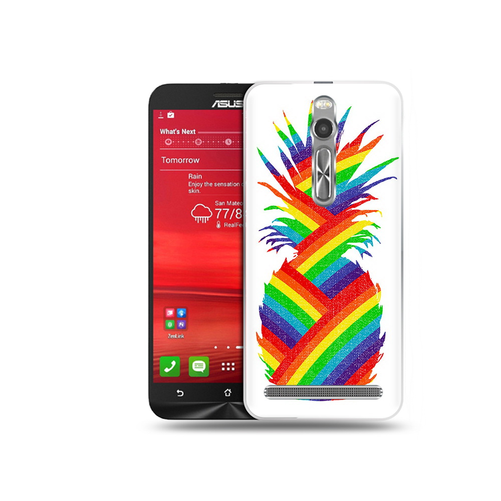 

Чехол MyPads Tocco для Asus Zenfone 2 (ZE550ML) радужный ананас (PT11329.657.566), Прозрачный, Tocco
