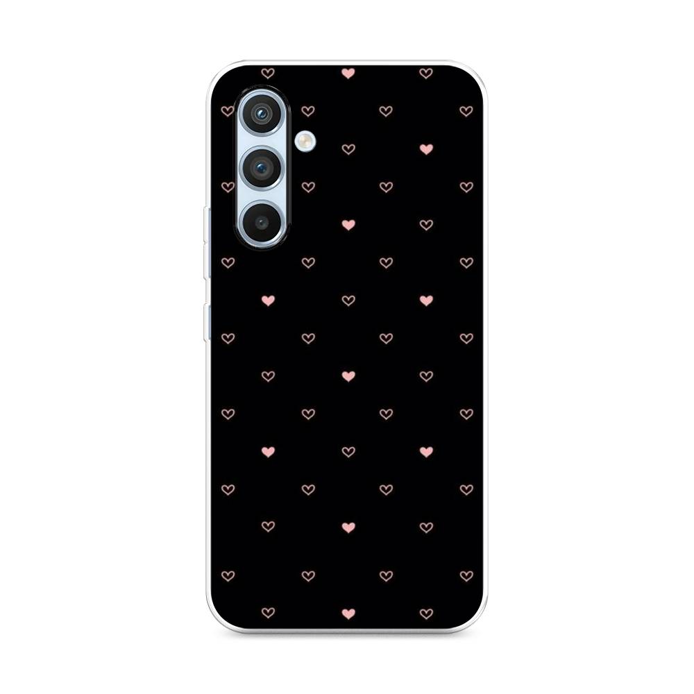 

Чехол Awog на Samsung Galaxy A54 "Черный фон и сердечки", Розовый;серый;черный, 2107750-3