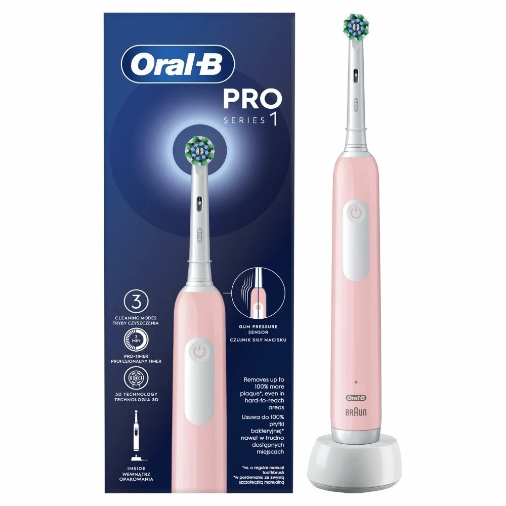 

Электрическая зубная щетка Oral-B Pro Series 1 розовый, Pro Series 1