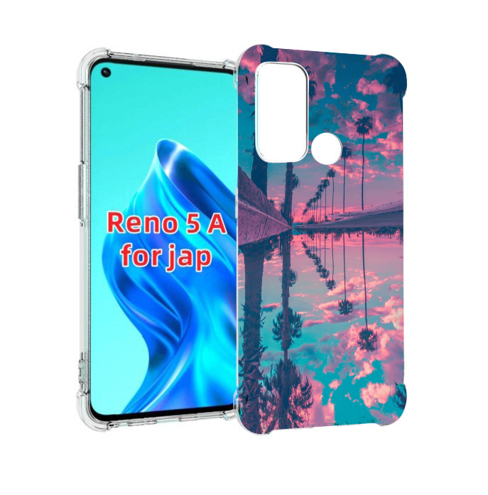 

Чехол MyPads отражение-пальм для Oppo Reno 5A, Прозрачный, Tocco