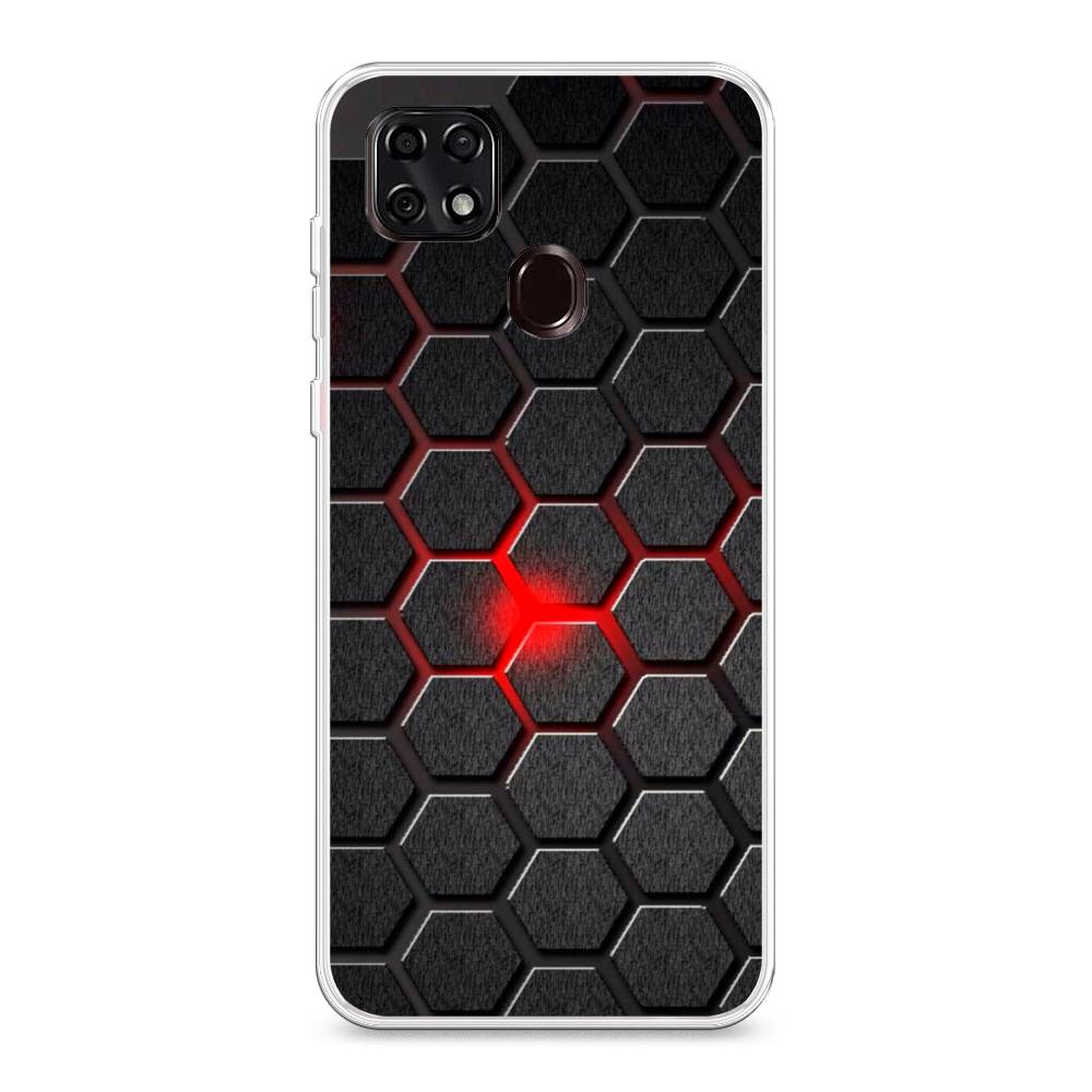 

Чехол для ZTE Blade 20 Smart "Соты красные", Красный;черный;серый, 133550-3