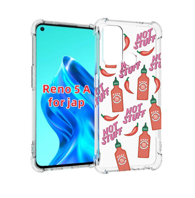 

Чехол MyPads острые-перчики для Oppo Reno 5A, Прозрачный, Tocco