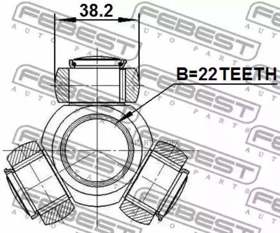 

Трипоид 22x38.2 Febest арт. 0216-F15