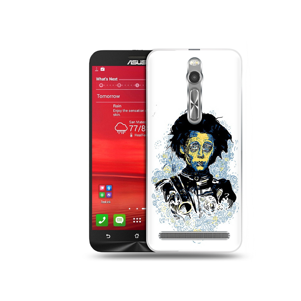 Чехол MyPads Tocco для Asus Zenfone 2 (ZE550ML) парень черно-белый абстракция