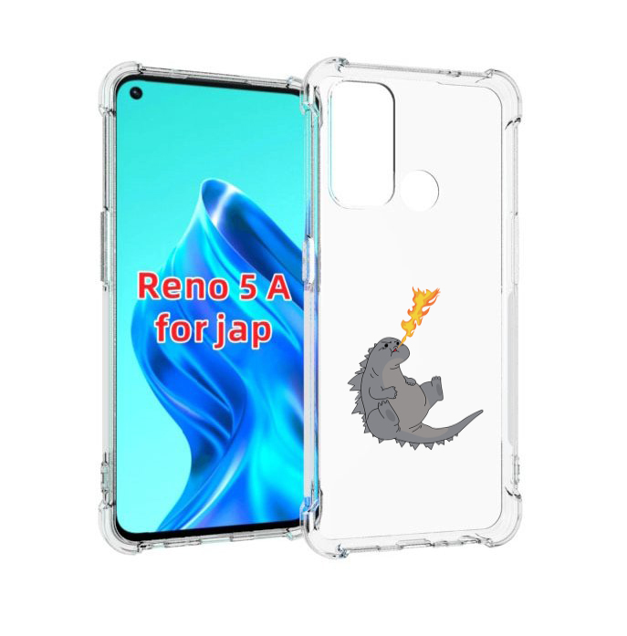 

Чехол MyPads огнедышащий-дракончик для Oppo Reno 5A, Прозрачный, Tocco