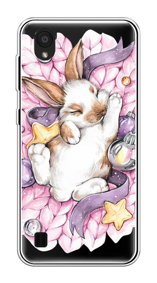 

Чехол на ZTE Blade A5 (2019) "Кролик спит", Розовый;белый, 133050-5