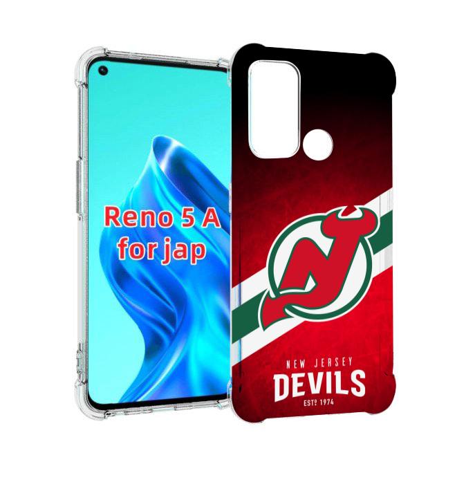 

Чехол MyPads нью джерси девилз для Oppo Reno 5A, Прозрачный, Tocco