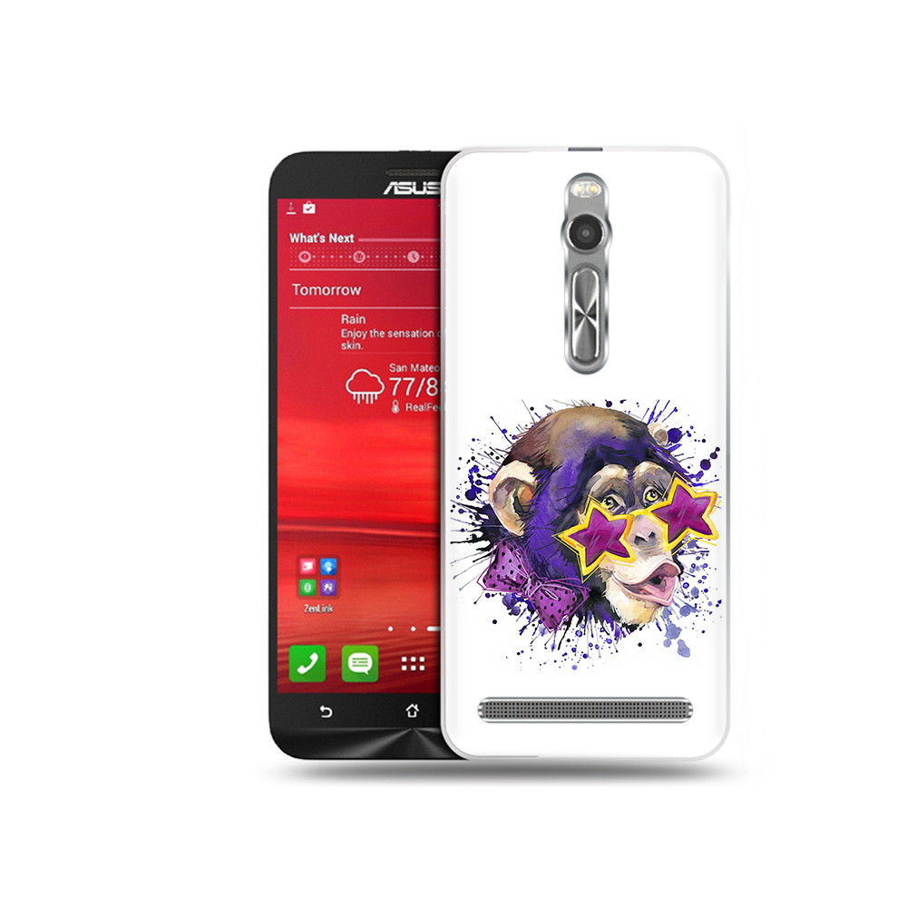 

Чехол MyPads Tocco для Asus Zenfone 2 (ZE550ML) обезьяна в очках (PT11329.657.524), Прозрачный, Tocco