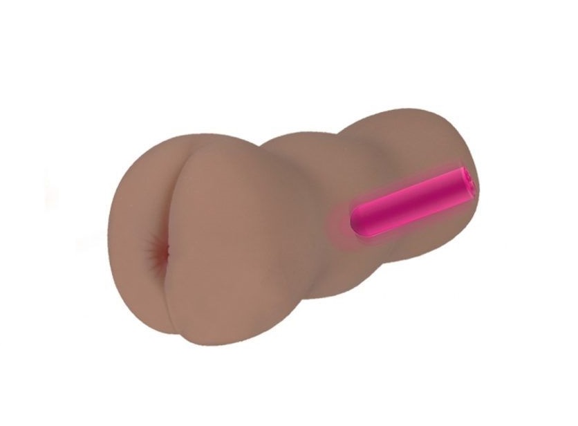 Коричневый вибромастурбатор-анус TONGGGO-Black Angel Auto, коричневый