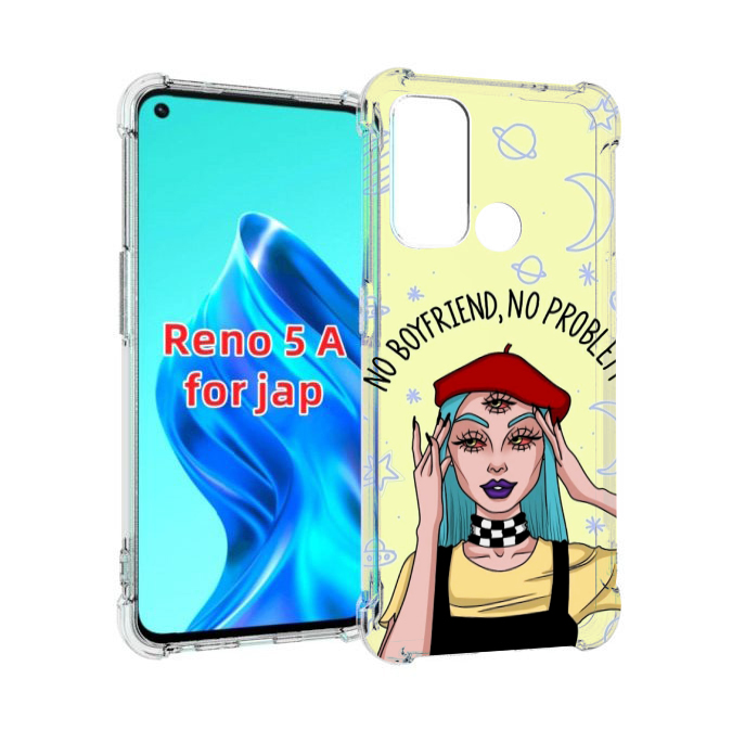

Чехол MyPads нет-проблем-нет-мужчин женский для Oppo Reno 5A, Прозрачный, Tocco