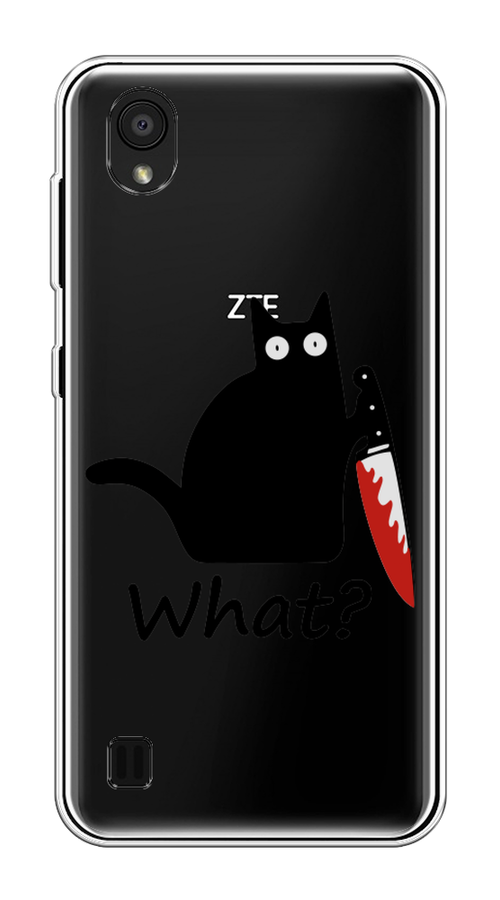 

Чехол на ZTE Blade A5 (2019) "Котик с ножом", Черный;красный, 133050-6