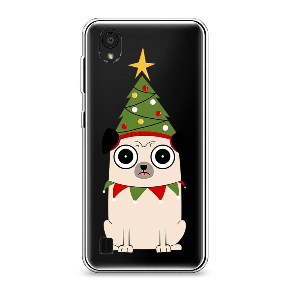 

Чехол на ZTE Blade A5 (2019) "Собачка с ёлочкой", Бежевый;красный;зеленый, 133050-1