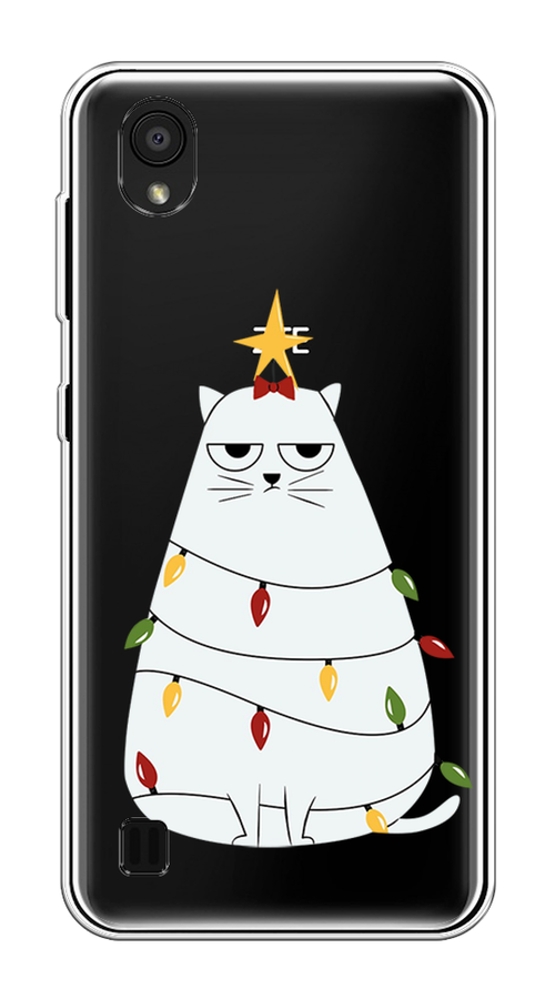 

Чехол на ZTE Blade A5 (2019) "Котик в гирлянде", Белый;красный;желтый, 133050-1