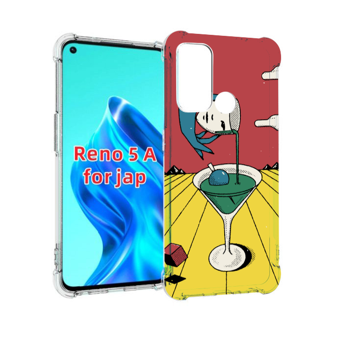 

Чехол MyPads необычный напиток для Oppo Reno 5A, Прозрачный, Tocco
