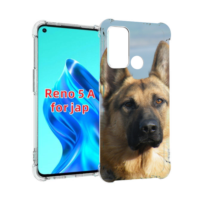 

Чехол MyPads немецкая овчарка для Oppo Reno 5A, Прозрачный, Tocco