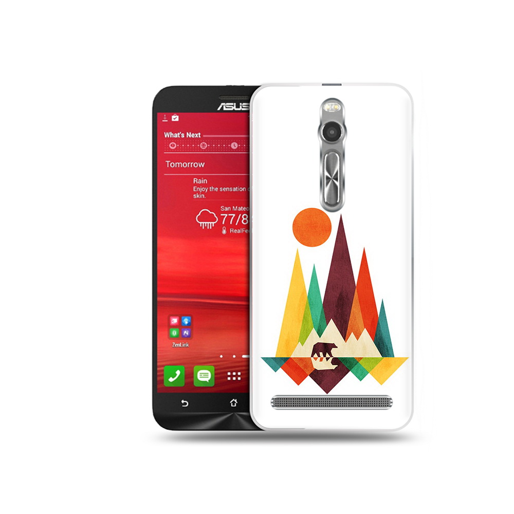 

Чехол MyPads Tocco для Asus Zenfone 2 (ZE550ML) нарисованные горы с медведем, Прозрачный, Tocco