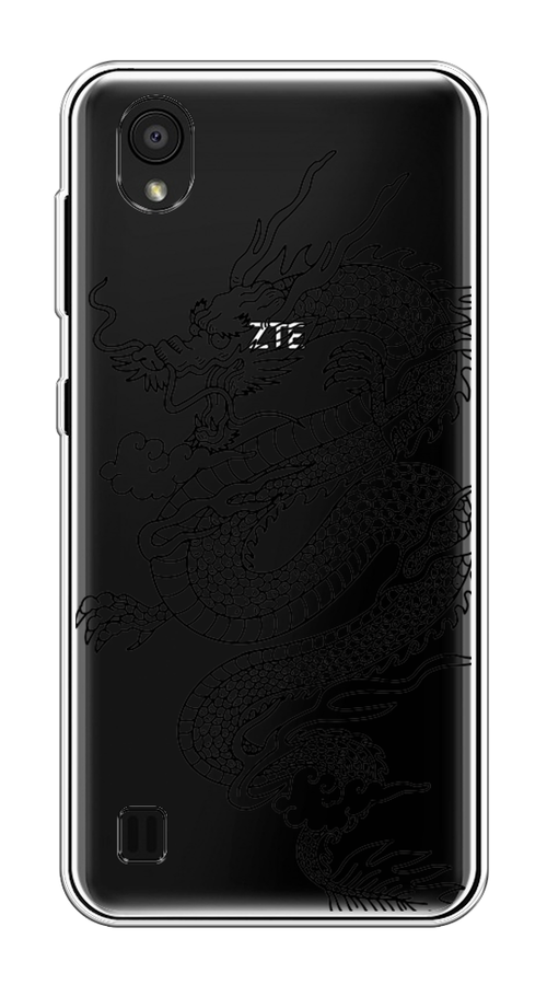 

Чехол на ZTE Blade A5 (2019) "Большой китайский дракон", Черный;серый, 133050-1
