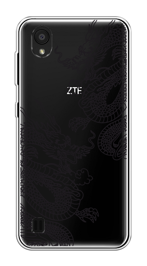 

Чехол на ZTE Blade A5 (2019) "Два китайских дракона", Серый;черный, 133050-1