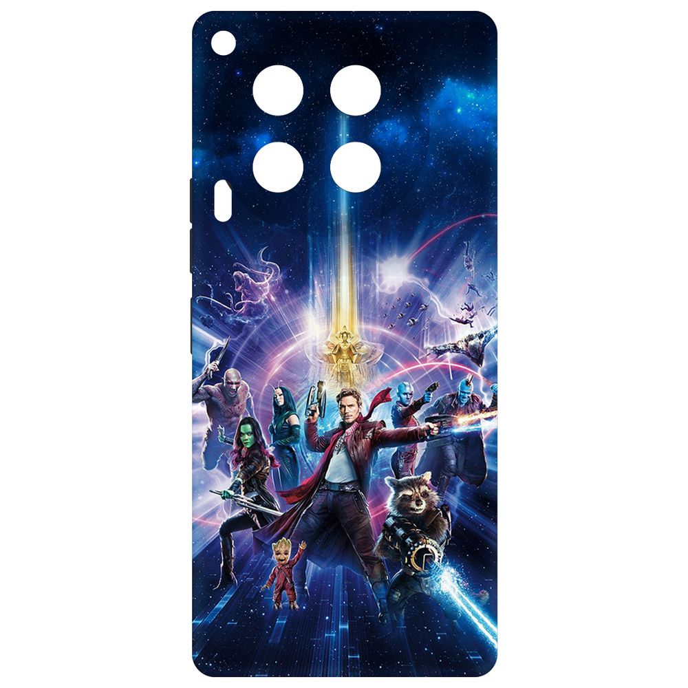 

Чехол-накладка Krutoff Soft Case Стражи Галактики. Все вместе для TECNO Camon 30 черный