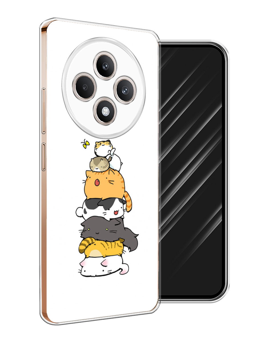 

Чехол Awog на Oppo Reno 12F "Бутерброд из котиков", Коричневый;белый;серый, 2517850-1