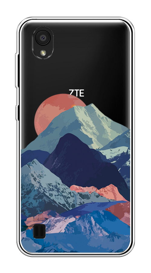 

Чехол на ZTE Blade A5 (2019) "Закат в снежных горах", Красный;серый;голубой, 133050-2
