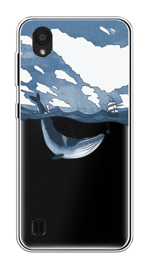 

Чехол на ZTE Blade A5 (2019) "Большой кит", Синий, 133050-1