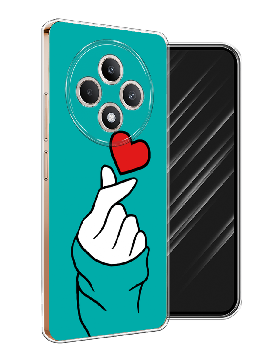 

Чехол Awog на Oppo Reno 12F "Маленькое сердечко", Голубой;белый;красный, 2517850-1