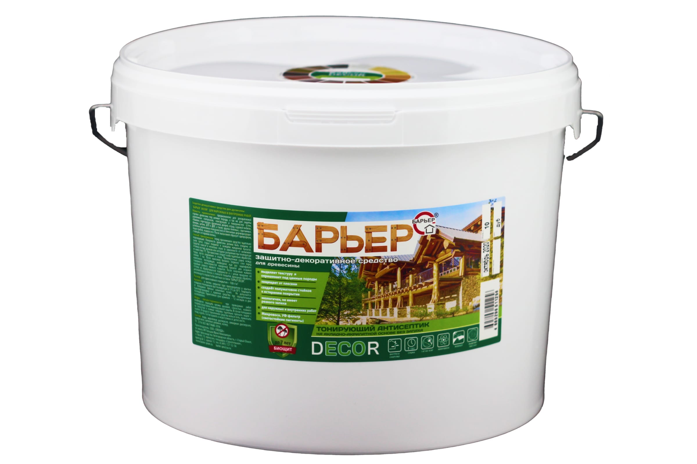 

БАРЬЕР защитно-декоративный антисептик DECOR сосна, ведро 10 кг 4665296514844