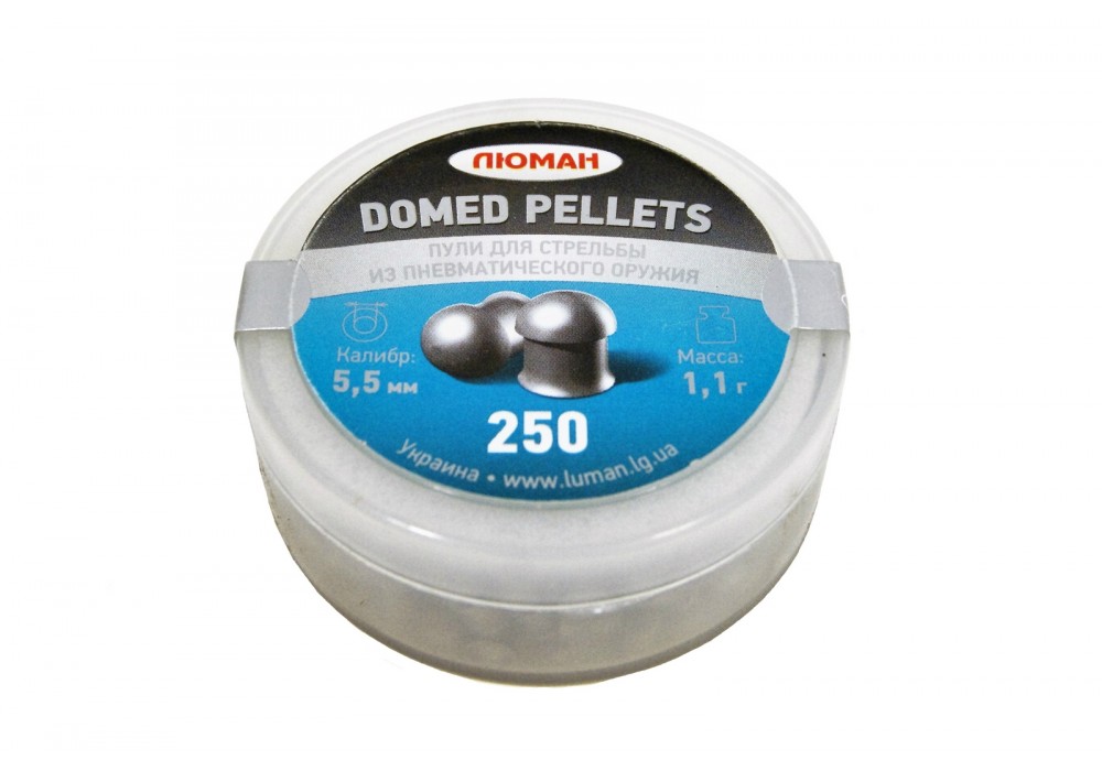 

Пули для пневматики Люман Domed pellets 5,5 мм 1,1 гр 250 шт, Серый