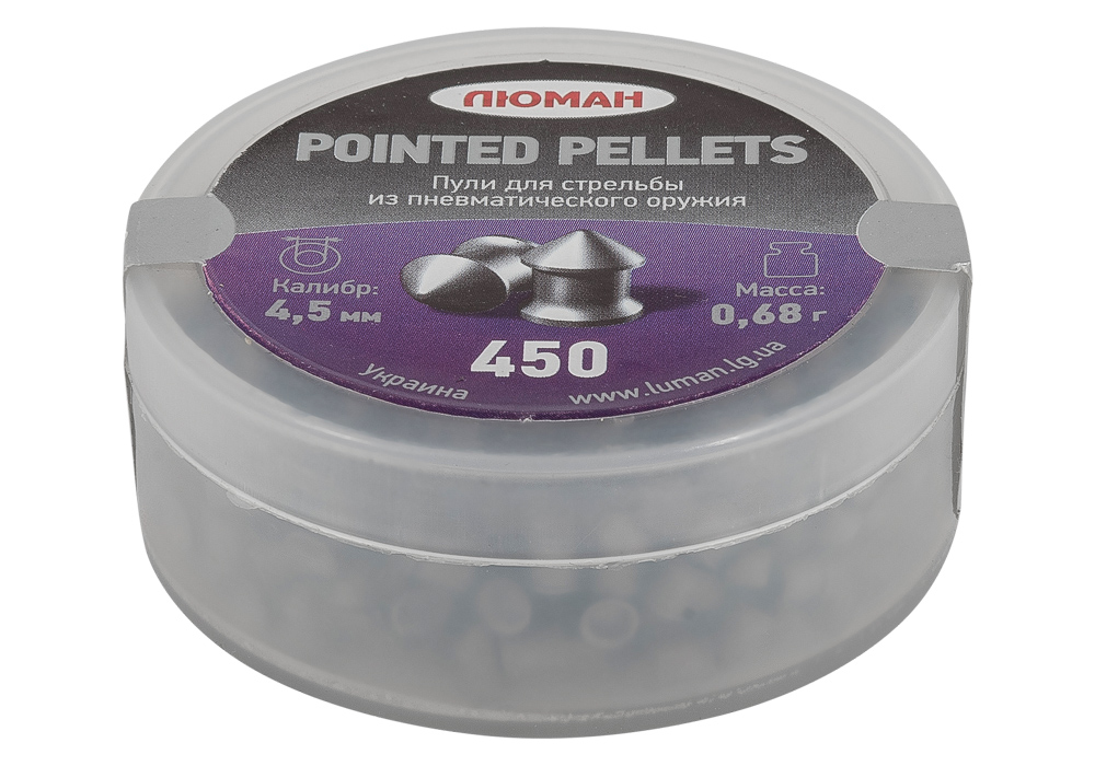 

Пули для пневматики Pointed pellets 4,5 мм 0,68 гр 450 шт., Серый